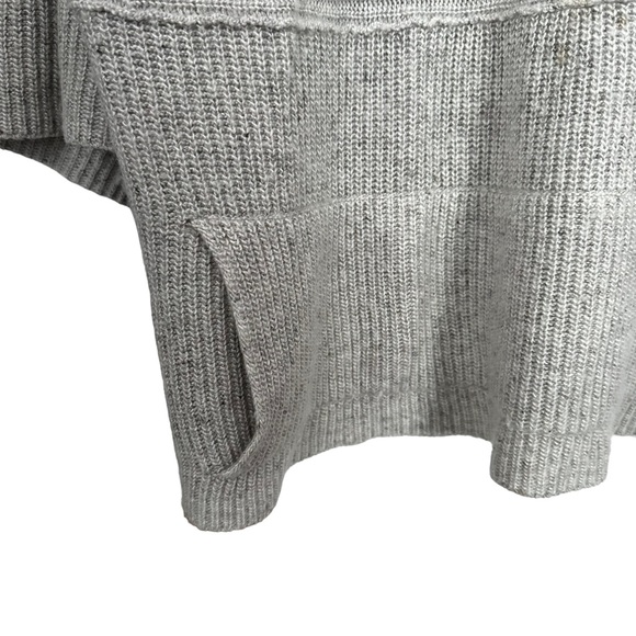 J Jill Pure Jill Womens Sz M Gray Boxy Wool Linen Blend Ribbed Knit Sweater. - Picture 5 of 8